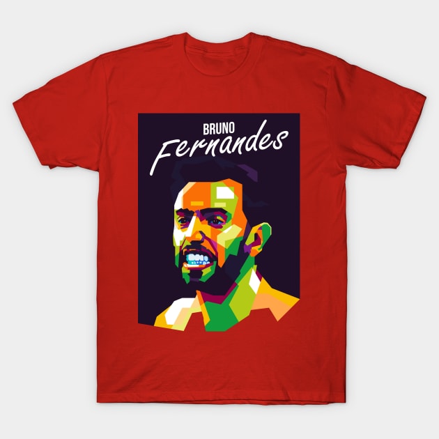 Bruno Fernandes On WPAP T-Shirt by pentaShop